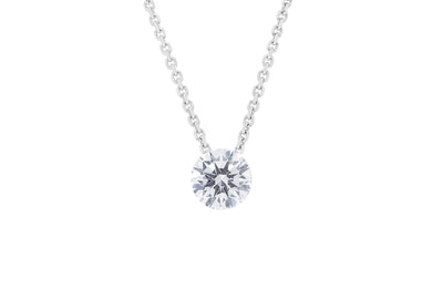 The Floeting® Diamond Pendant in White Gold | 0.54ct 