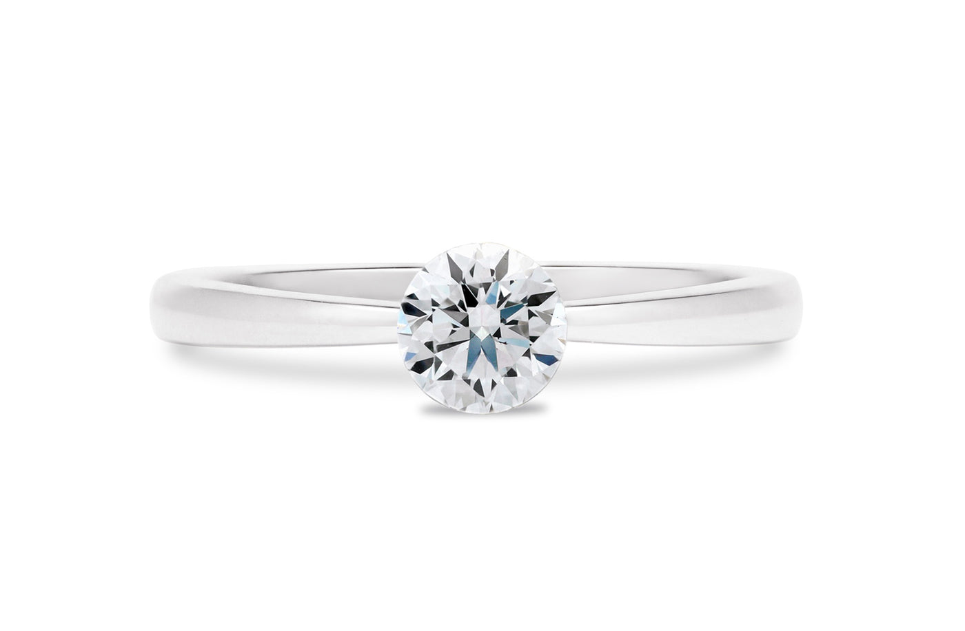 The Floeting® Diamond Ring in Platinum | 0.54ct D VS1