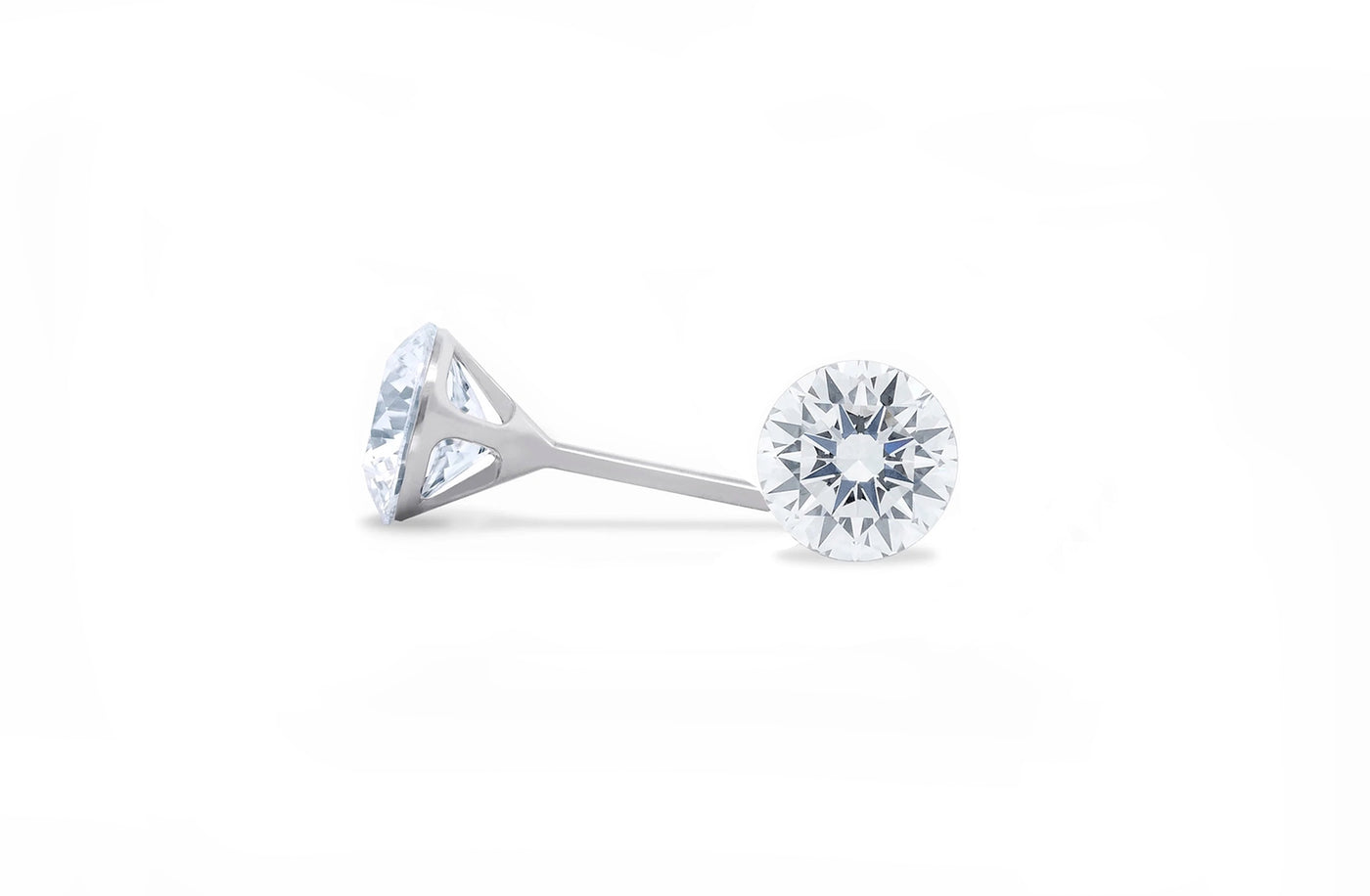 The Floeting® Diamond Stud Earrings | 0.55 D VS1