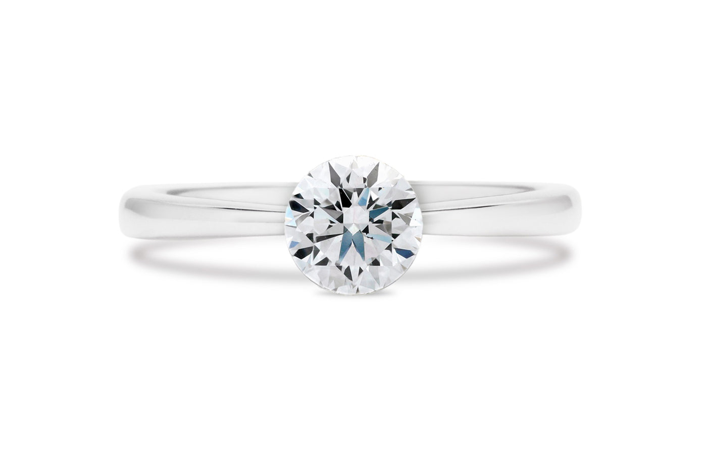 The Floeting® Diamond Ring in Platinum | 0.76ct F SI1
