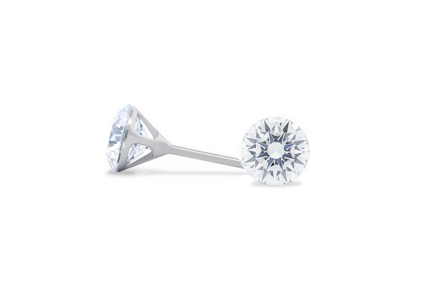 The Floeting® Diamond Stud Earrings | 1.10 F VS1