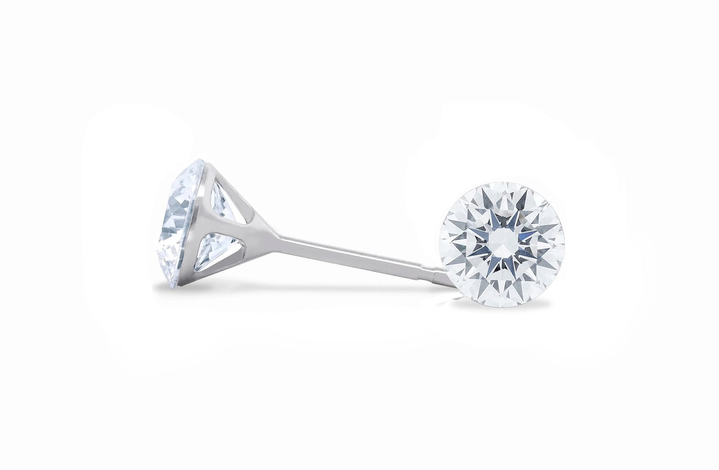 The Floeting® Diamond Stud Earrings | 1.45ct G-F VS2