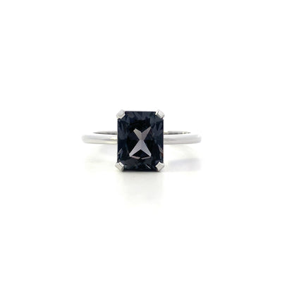 Grey Spinel Solitaire Ring in Platinum | 2.42ct