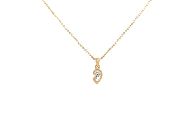 Tipu: Brilliant Cut Diamond Pendant in Yellow Gold | 0.17ct G SI2