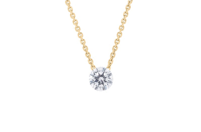 The Floeting® Diamond Pendant in Yellow Gold | 0.34ct G VVS2