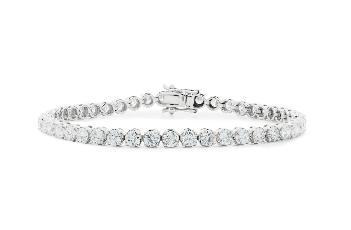 Brilliant Diamond Set Tennis Bracelet in White Gold | 7.00ctw