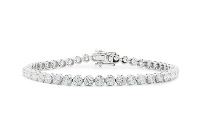 Brilliant Diamond Set Tennis Bracelet in White Gold | 7.00ctw