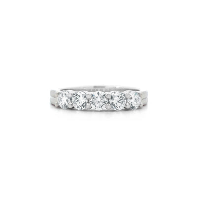 Furl: Diamond Set Five Stone Eternity Ring in Platinum | 0.80ctw