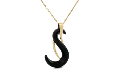 Shuttered: Black Jade and Yellow Gold Pendant, designed by Ian Douglas, founder of The Village Goldsmith