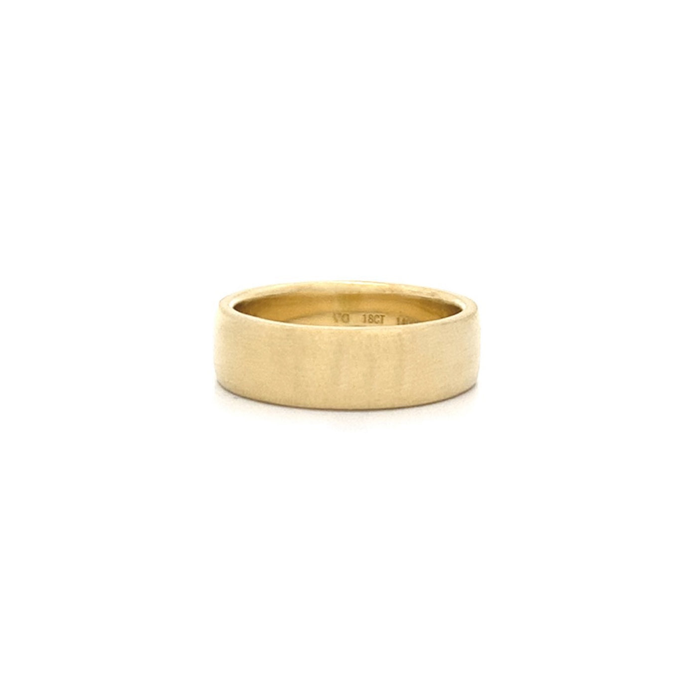 Low Half Round 6.1mm Band in Yellow Gold