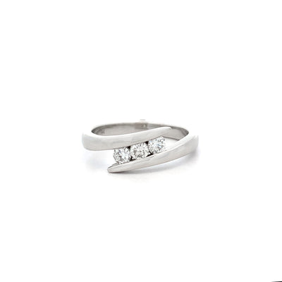 Embrace: Brilliant Cut Diamond Three Stone Ring in Platinum | 0.30ctw