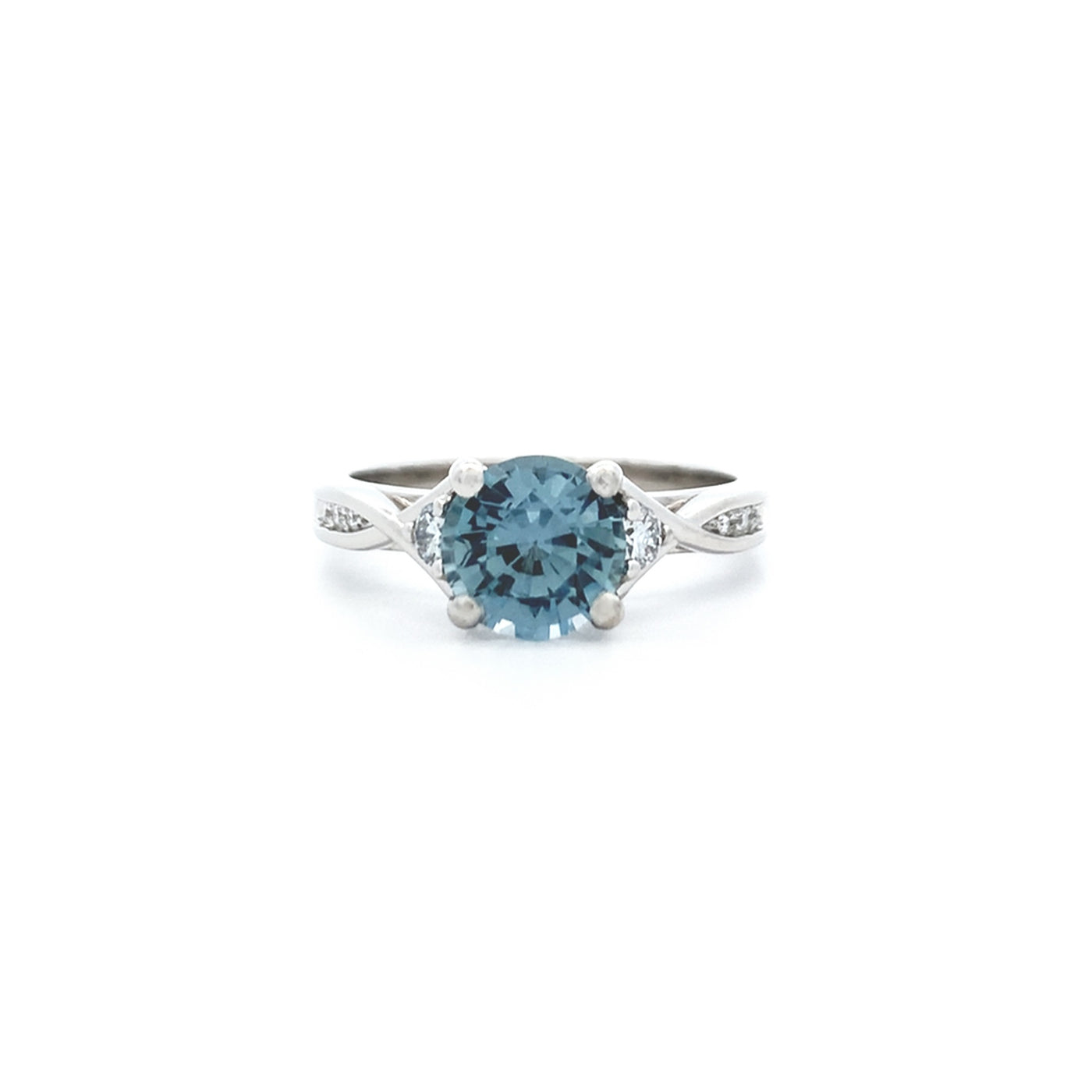 Pirouette: Sapphire Solitaire Ring in Platinum | 1.74ctw