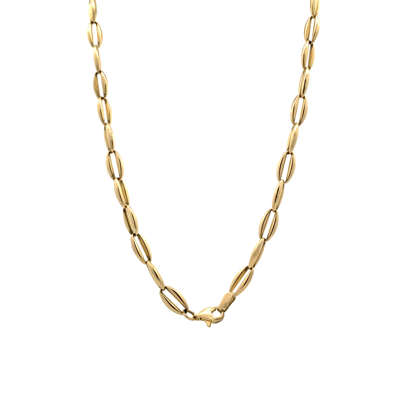 Oval Link Yellow Gold Chain Necklace in 9ct Yellow Gold