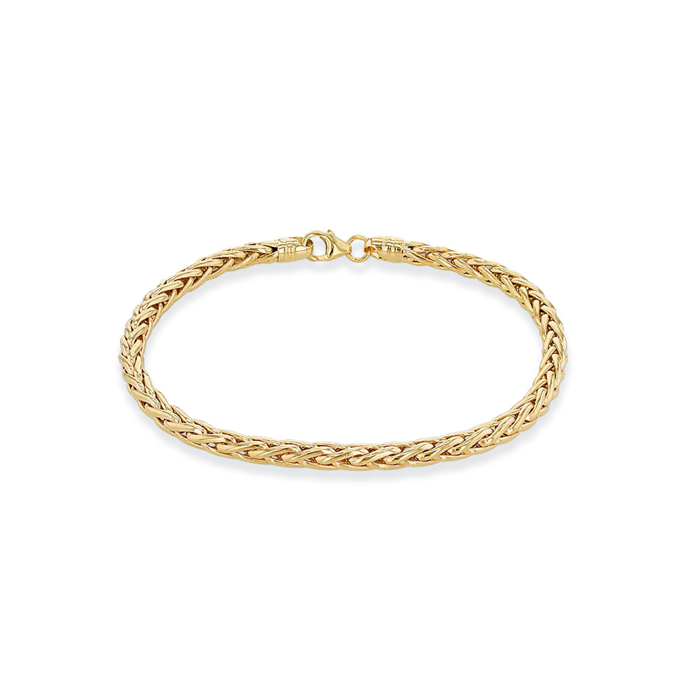 Rounded Spiga Chain Bracelet in Yellow Gold