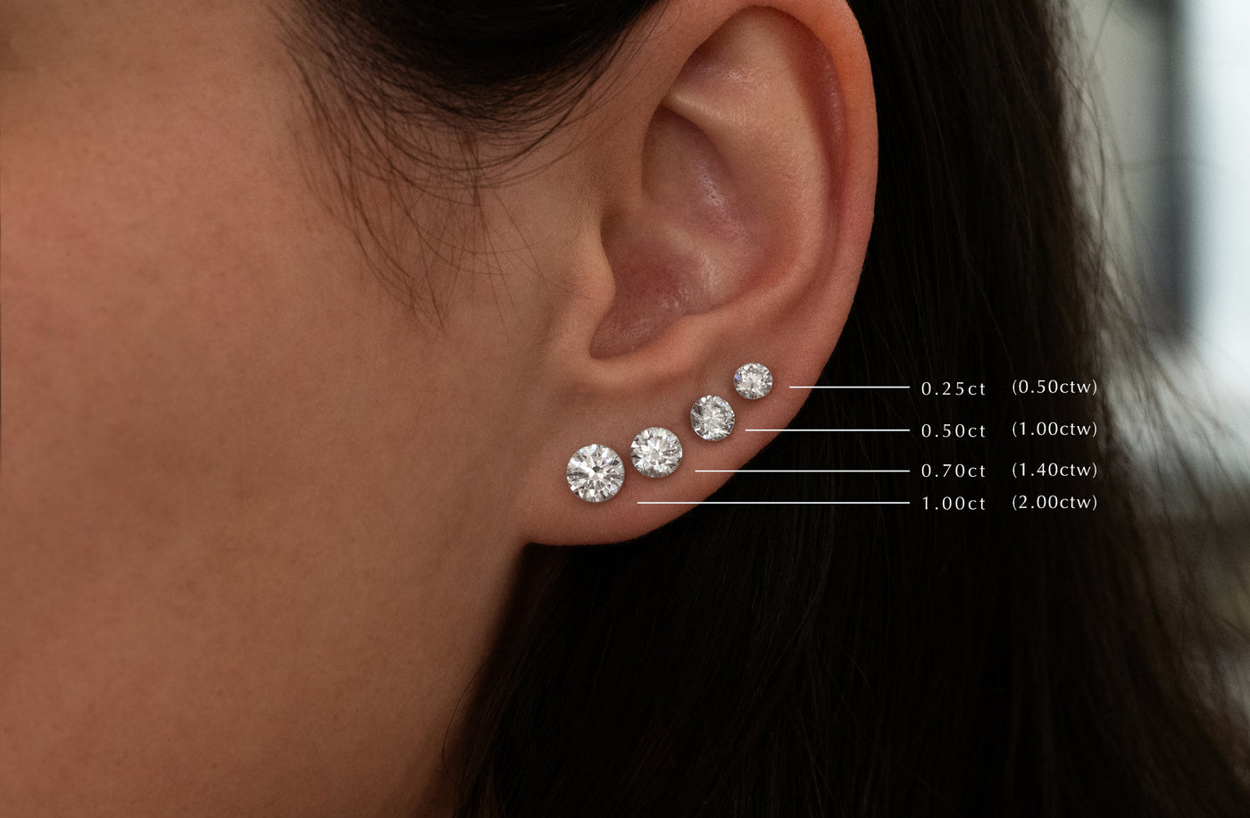 The Floeting® Diamond Stud Earrings 