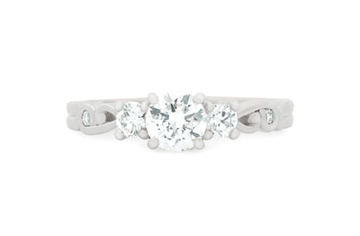 Furl: Brilliant Cut Diamond Three Stone Ring