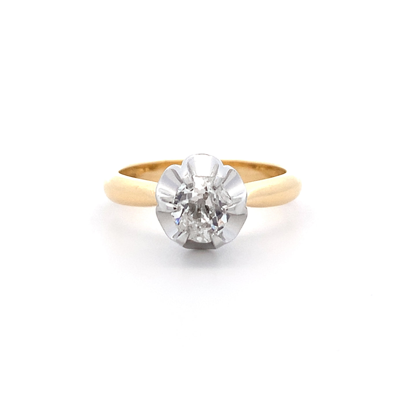 Magnolia: Diamond Solitaire Ring in Yellow Gold | 0.69ct