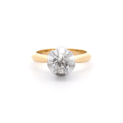 Magnolia: Diamond Solitaire Ring in Yellow Gold | 0.69ct