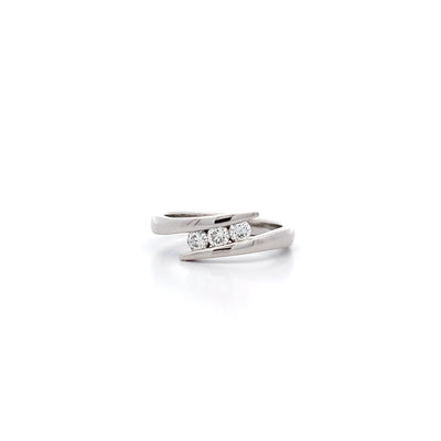 Embrace: Brilliant Cut Diamond Three Stone Ring in Platinum | 0.30ctw