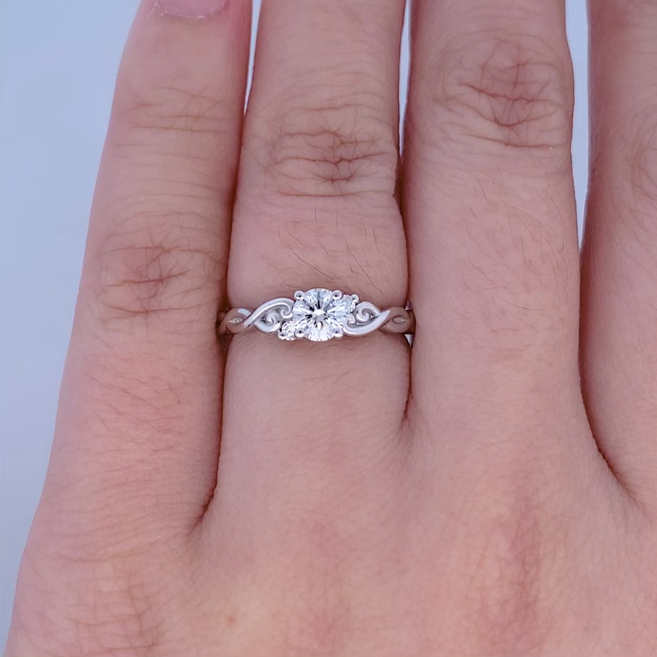 Cara: Brilliant Cut Diamond Solitaire Ring in Platinum | 0.36ct