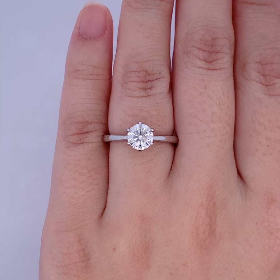 Bliss: Brilliant Cut Diamond Solitaire Ring in Platinum | 1.00ct J VS1