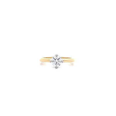 Compass: Brilliant Cut Diamond Solitaire Ring in Yellow Gold | 0.80ct H VS1