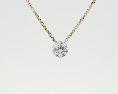 The Floeting® Diamond Pendant in Yellow Gold | 0.34ct H VVS2