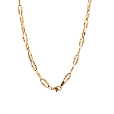 Oval Link Chain in Yellow Gold