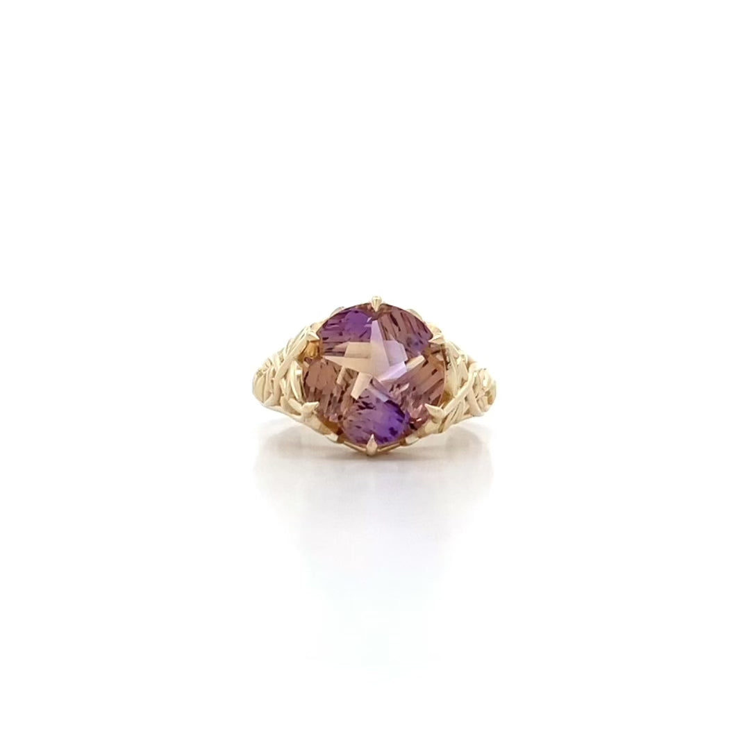 Liana: Ametrine Solitaire Ring in Gold | 5.32ct