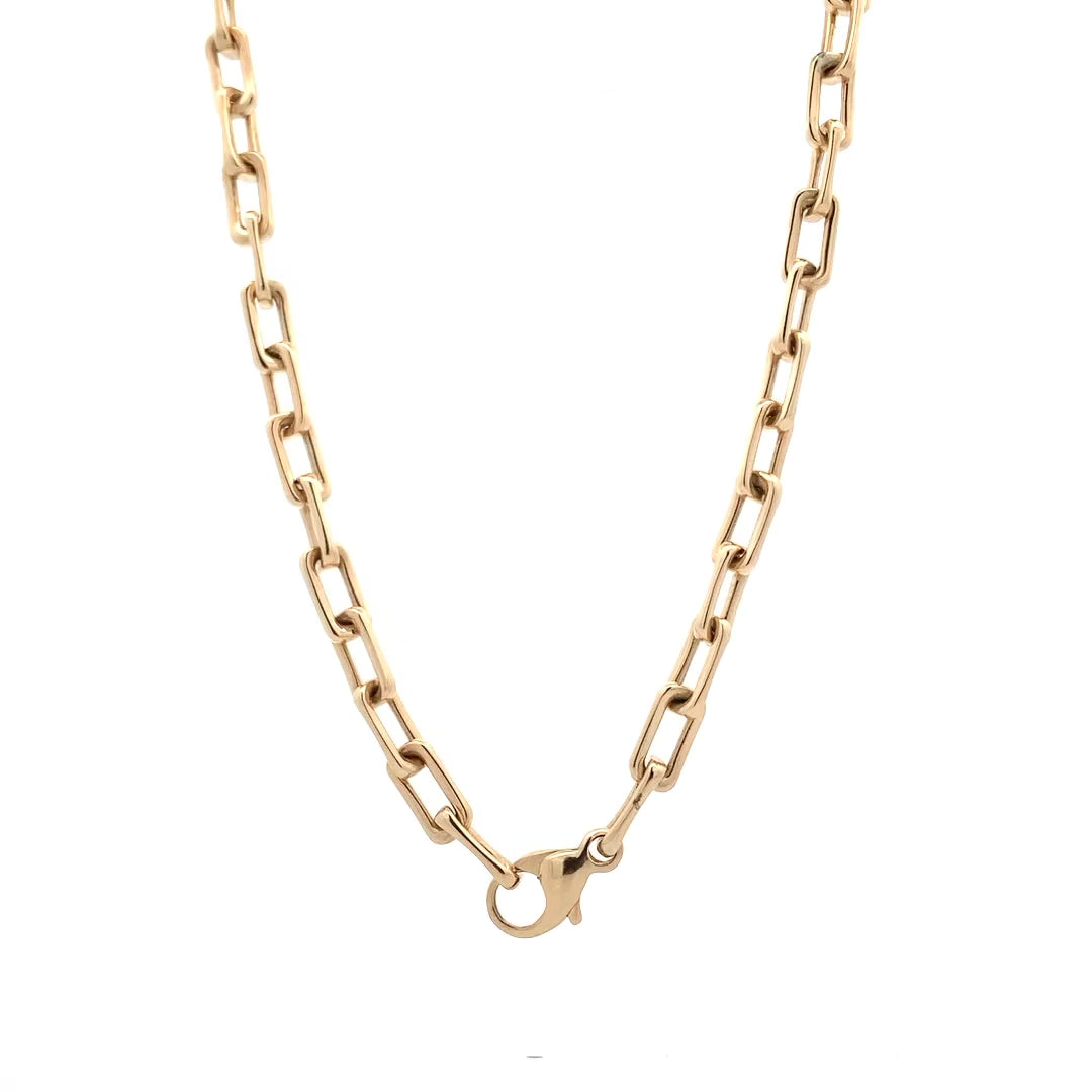 Square Link Trace Chain in Yellow Gold