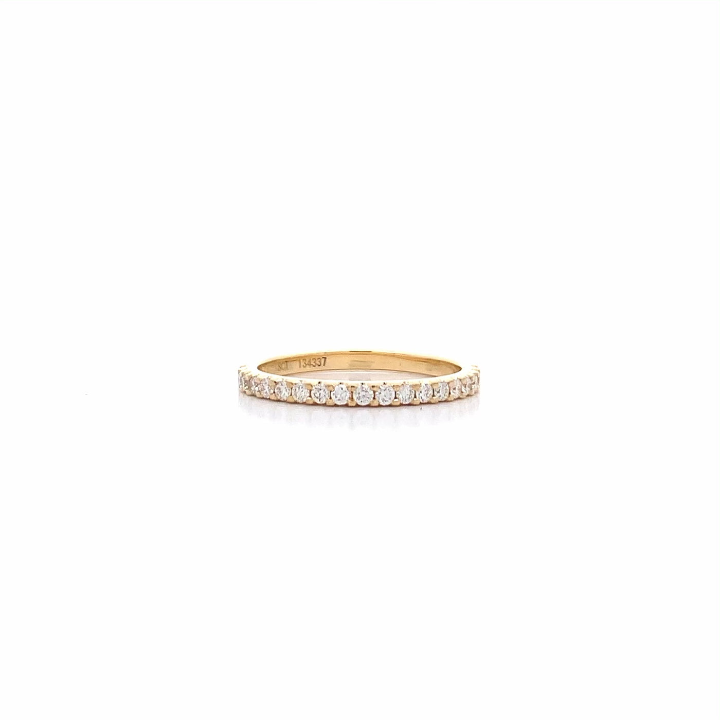 Brilliant Diamond Scallop Set Ring in Yellow Gold | 0.32ctw