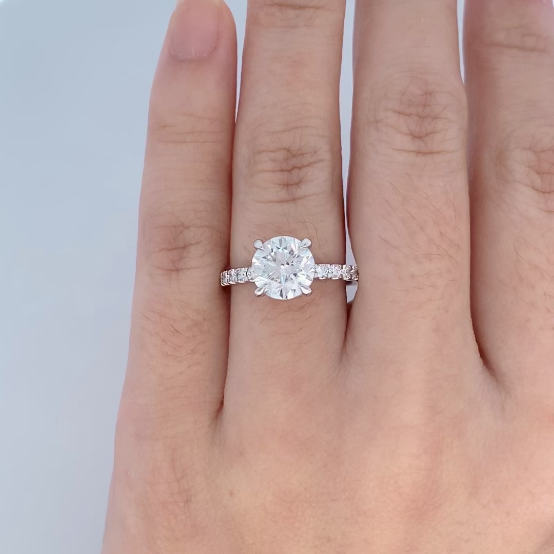 Honour: Brilliant Cut Diamond Solitaire Ring in Platinum | 2.40ctw