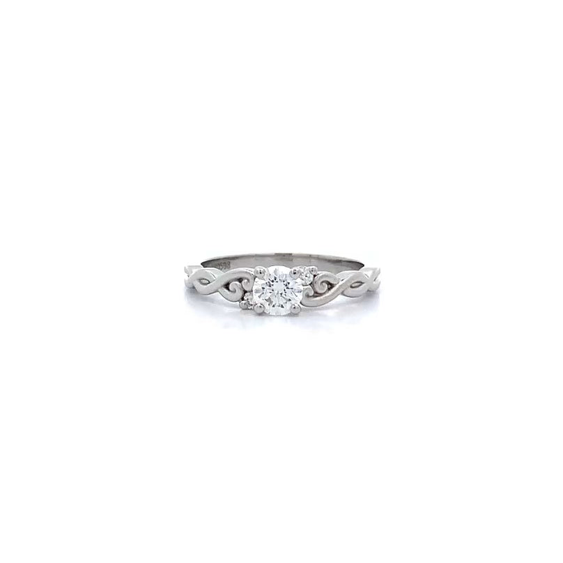 Cara: Brilliant Cut Diamond Solitaire Ring in Platinum | 0.36ct