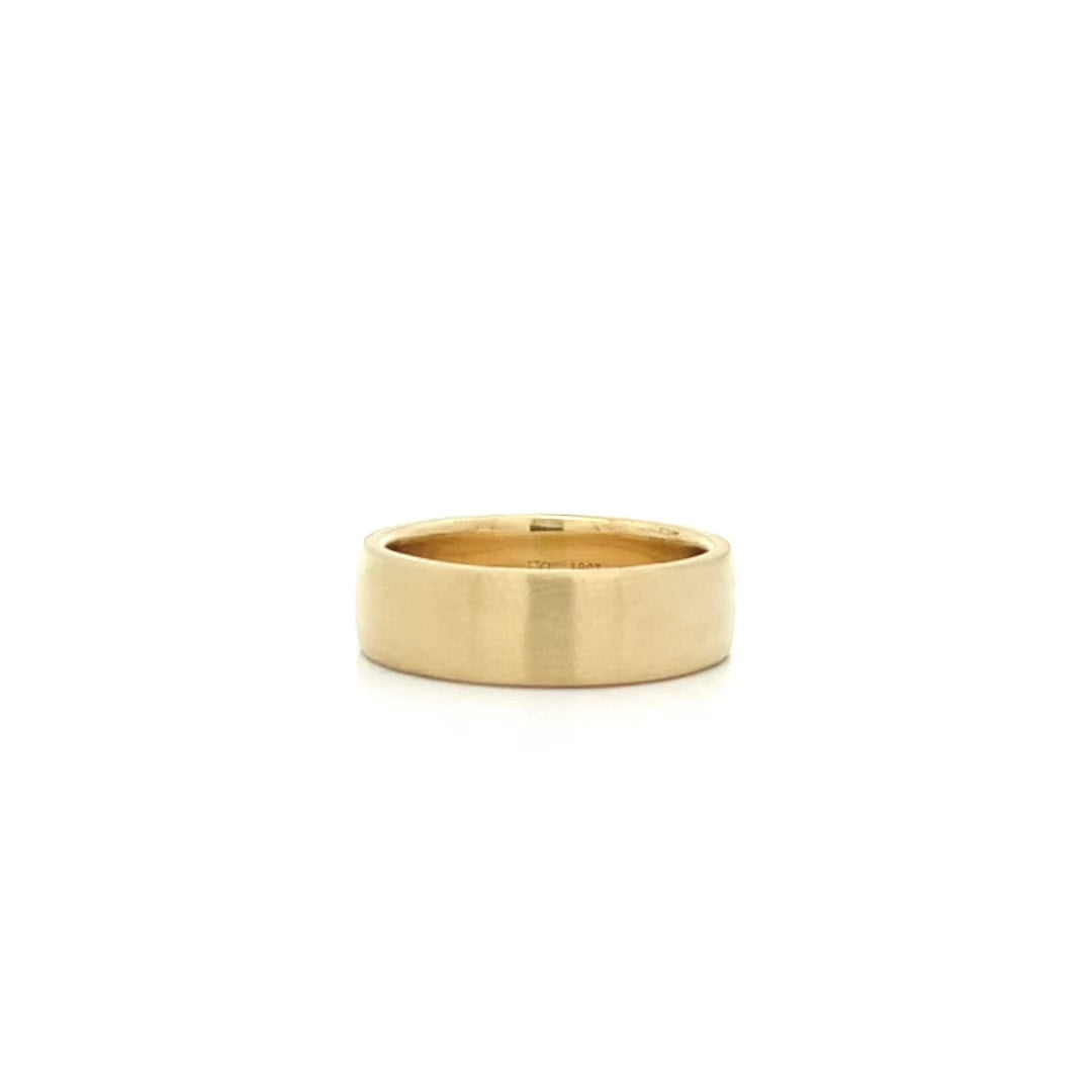 Low Half Round 6.1mm Band in Yellow Gold