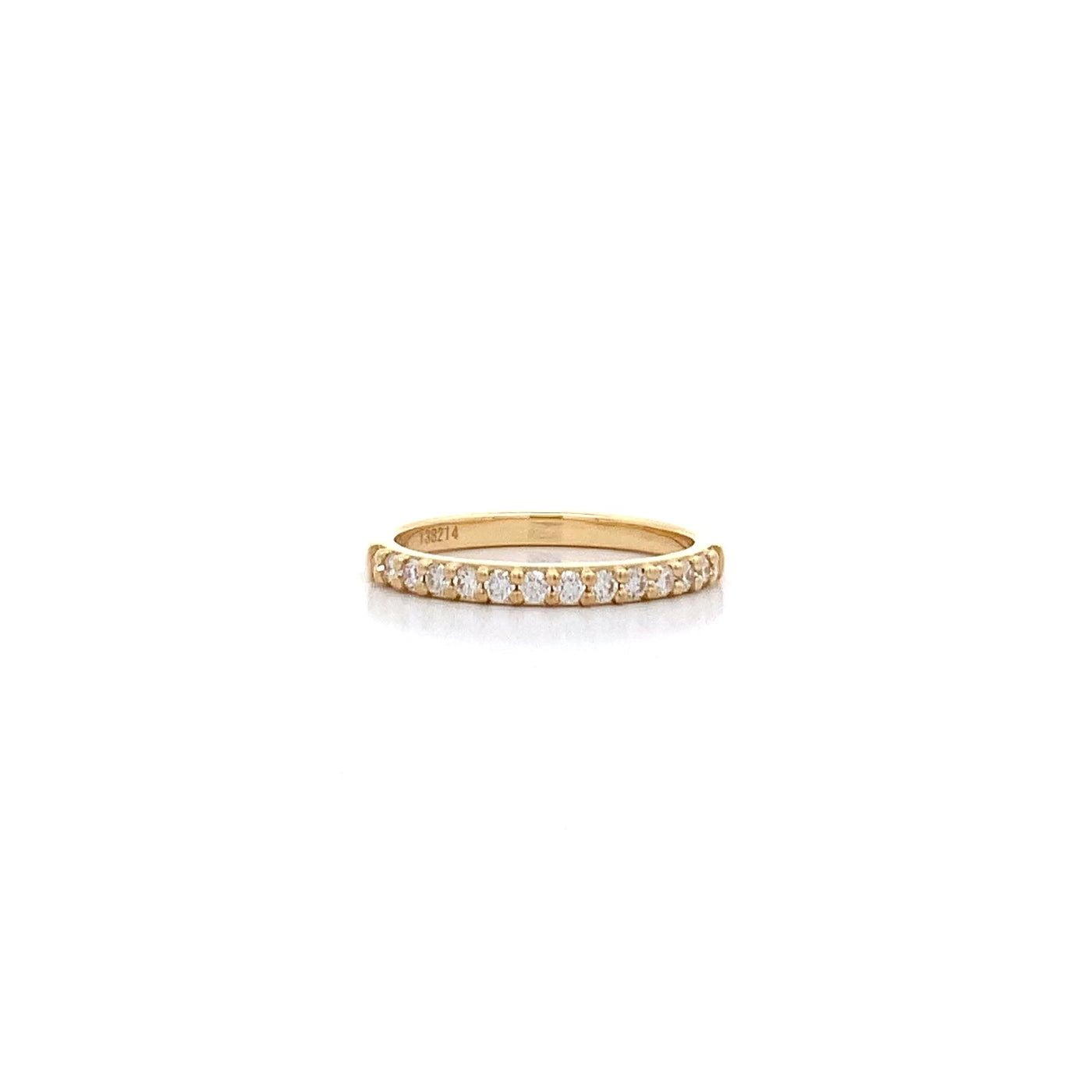 Brilliant Diamond Prong Set Diamond Ring in Yellow Gold | 0.22ctw