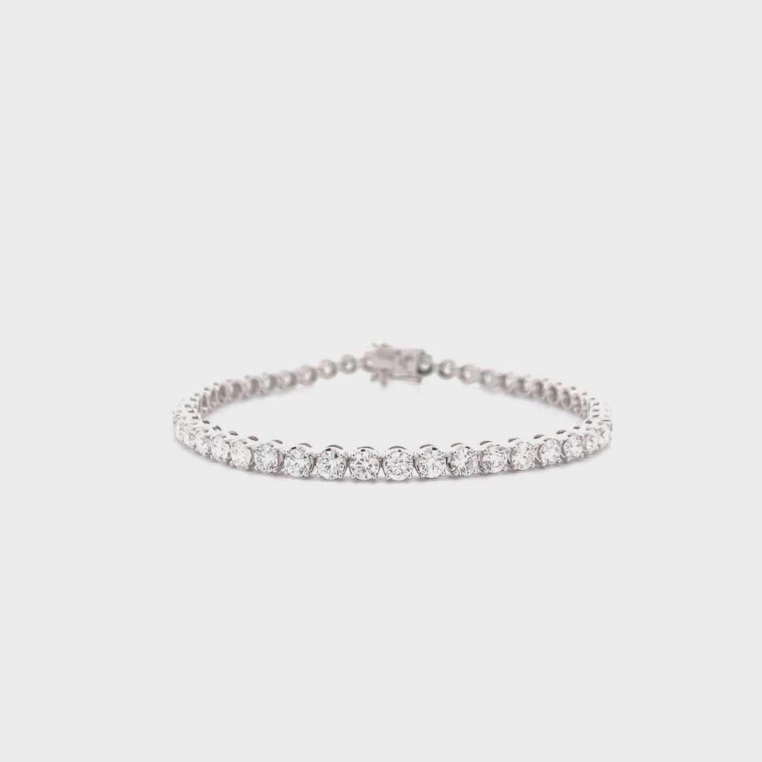 Brilliant Diamond Set Tennis Bracelet in White Gold | 7.00ctw