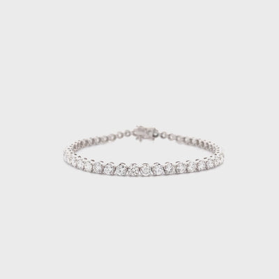 Brilliant Diamond Set Tennis Bracelet in White Gold | 7.00ctw