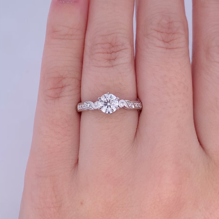 Mockingbird Diamond Solitaire Ring in Platinum | 0.68ctw