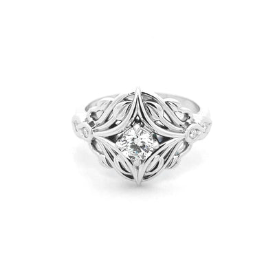 Rosella: Brilliant Cut Diamond Solitaire Ring in Platinum | 0.46ctw