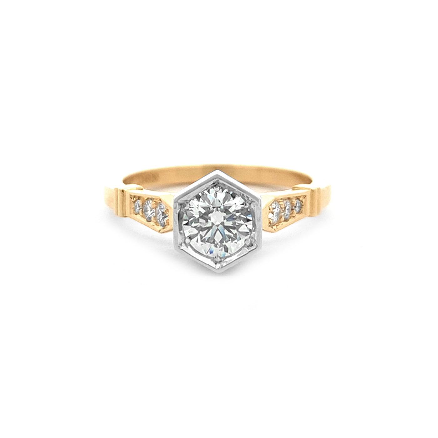 Galliard: Brilliant Cut Diamond Solitaire Ring in Yellow Gold | 0.72ctw