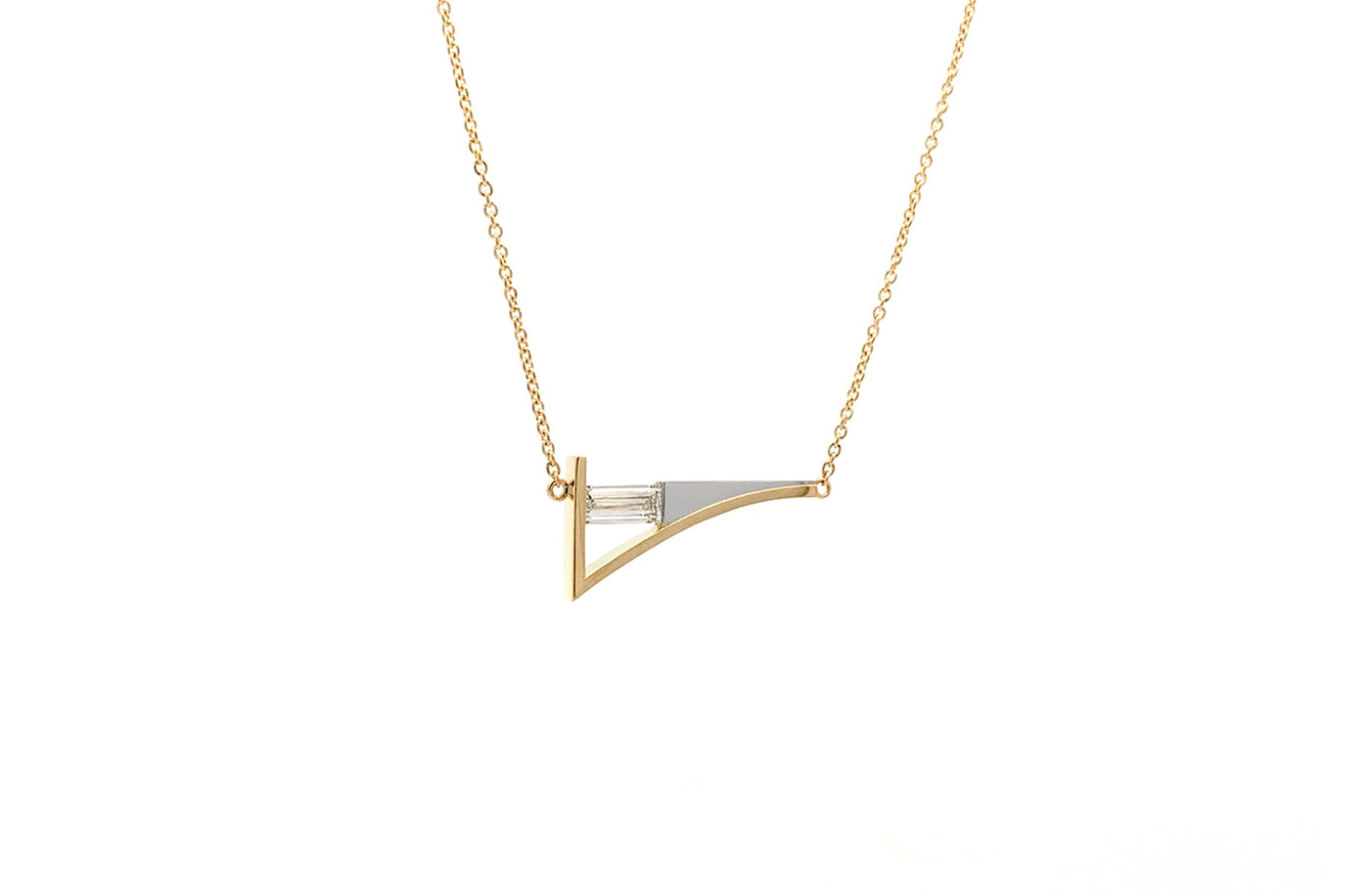 Baguette Cut Diamond Pendant