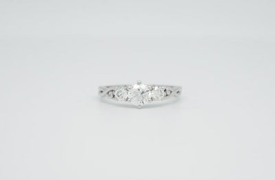 Cara: Brilliant Cut Diamond Three Stone Ring