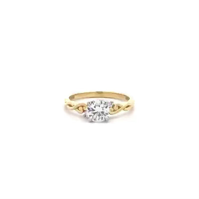 Cara: Brilliant Cut Diamond Solitaire Ring in Yellow Gold | 0.82ctw